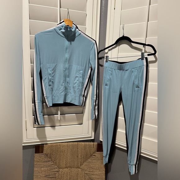 Norma Kamali Pants - Norma Kamali side striped tracksuit